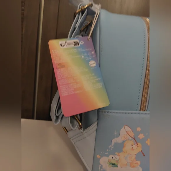 Sanrio x Care Bears Loungefly Small Blue Backpack Kuromi Hello Kitty NWT - Picture 7 of 8